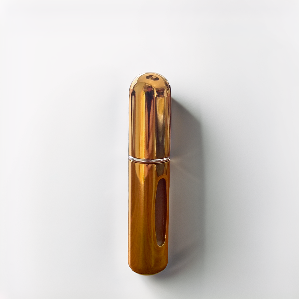 Hervulbare parfum flesje 5ml, glans goud